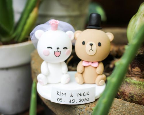 Picture of Milk & Mocha Wedding Cake Topper