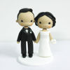 Picture of Classic wedding cake topper, Traditional bride & groom wedding topper