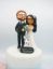 Picture of Forever & Always wedding cake topper, bride & groom with a husky topper, lilac wedding theme