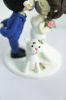 Picture of Wedding cake topper with cat, Bride & groom with kitty topper