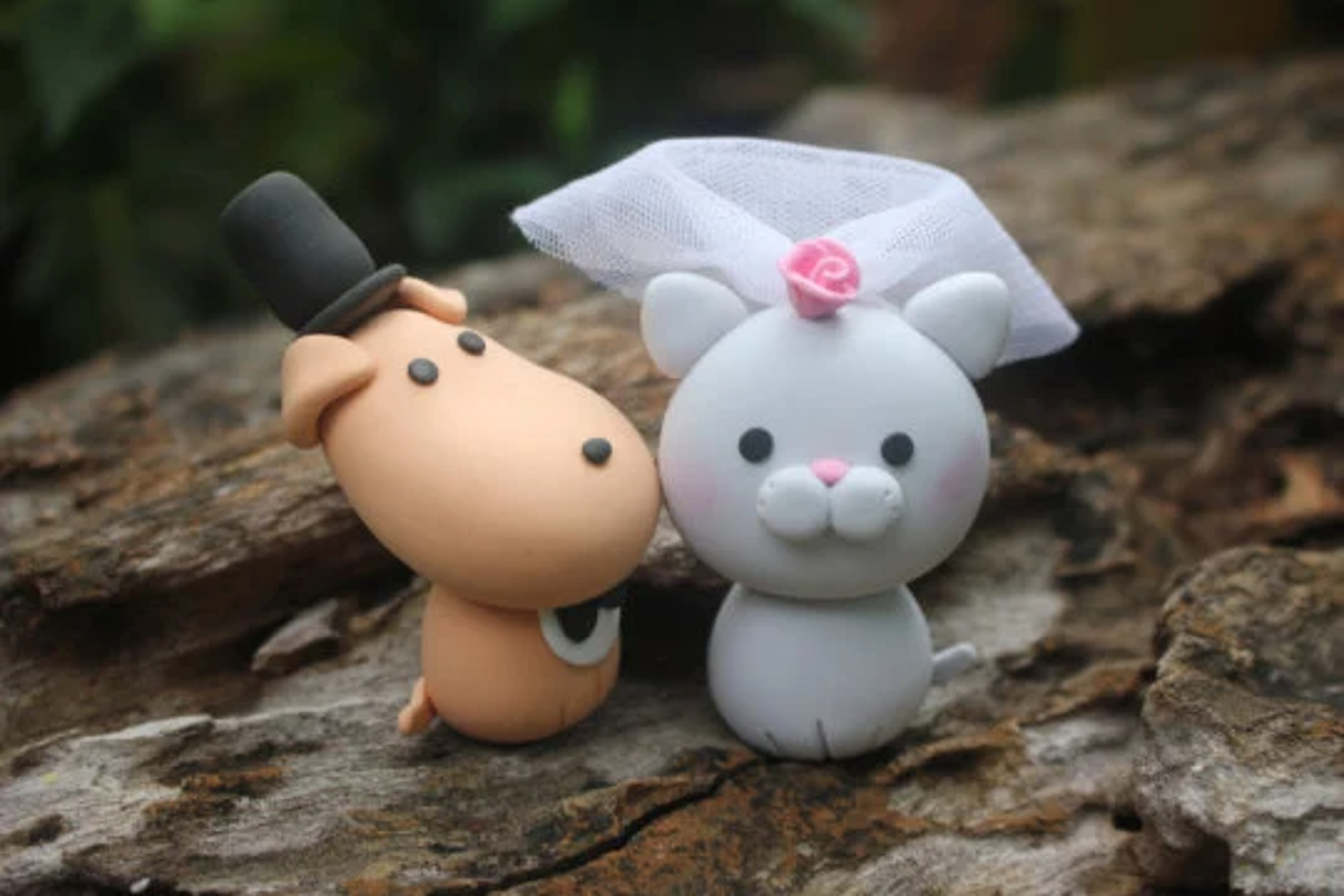 Picture of Dog and Cat Wedding Cake Topper - CLEARANCE