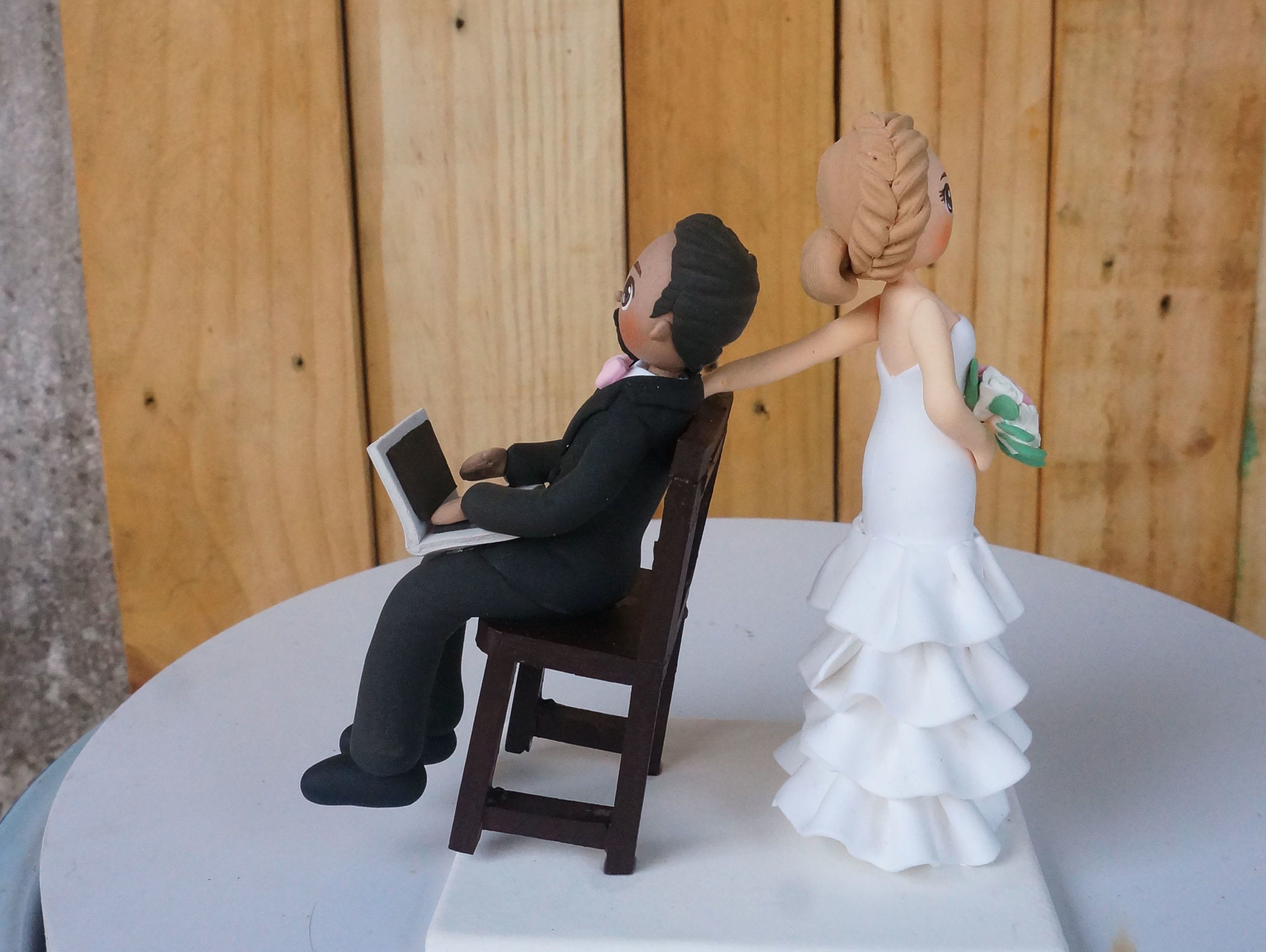 Picture of Funny Wedding cake topper, Geek wedding topper, Gamer wedding cake topper - CLEARANCE