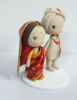 Picture of Indian wedding cake topper, Traditional Indian Couple wedding cake topper