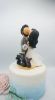 Picture of Kissing Bride & Groom Wedding Cake Topper with Dogs, Unique Anniversary Gift