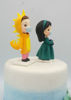 Picture of Cosplay bride & groom cake topper, Dinosaur and nerdy cake topper