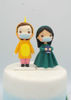 Picture of Cosplay bride & groom cake topper, Dinosaur and nerdy cake topper