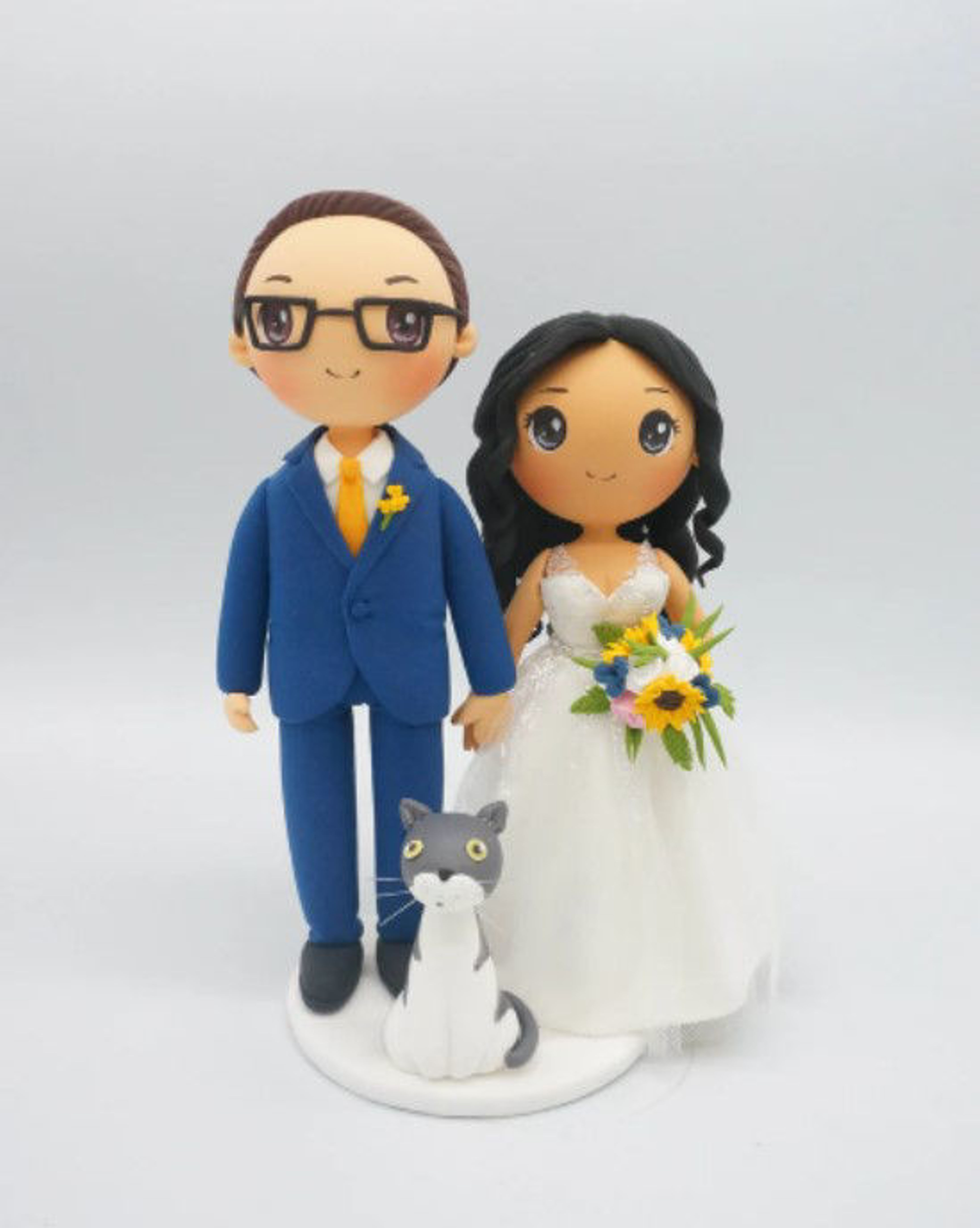 Picture of Wedding cake topper with cat