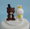 Picture of Teddy Bear and Bunny Wedding Cake Topper