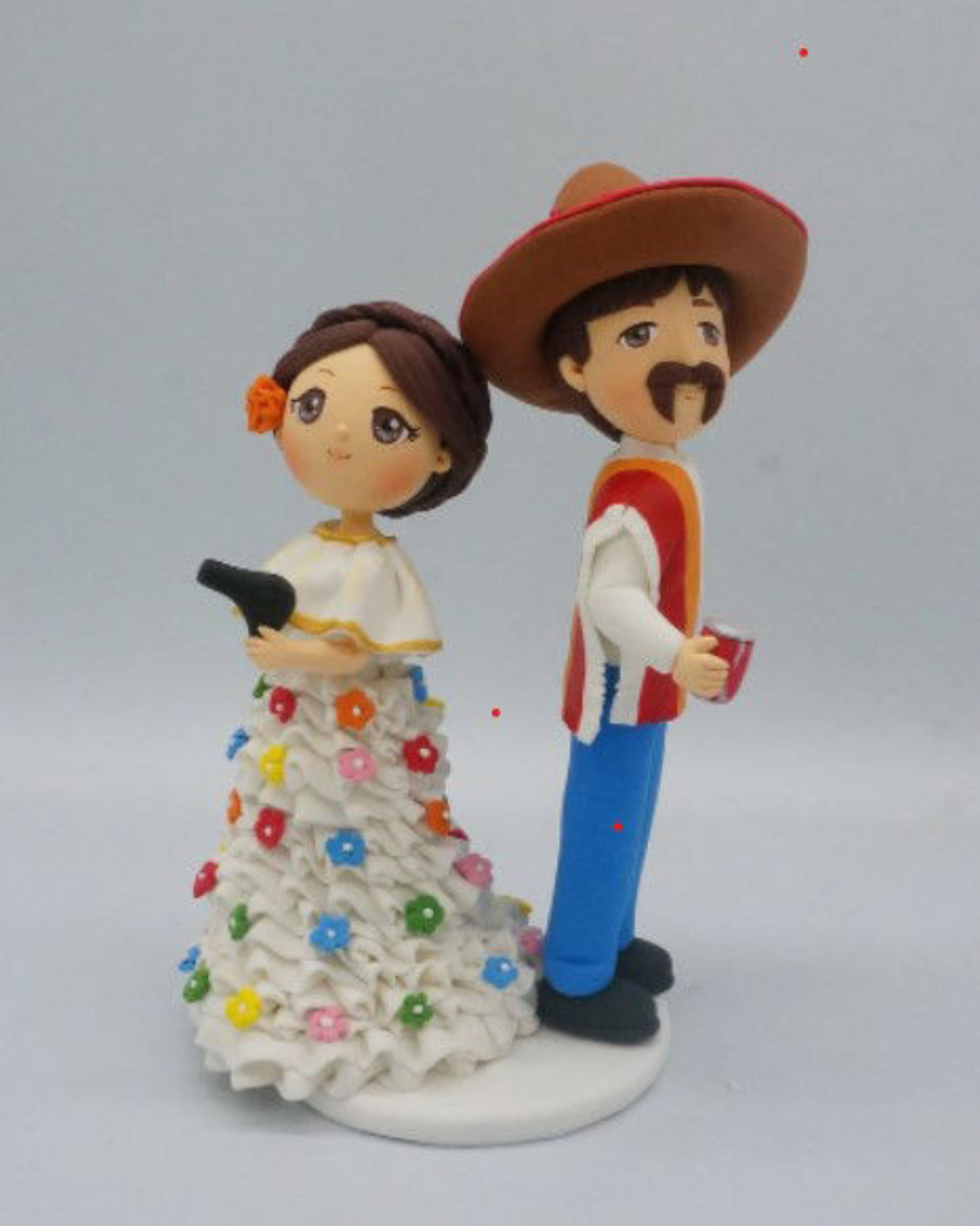 Picture of Hair dresser wedding cake topper, Mexico wedding cake topper