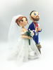 Picture of Iron Man  Wedding Cake Topper,  Bride & groom wedding cake topper with cat