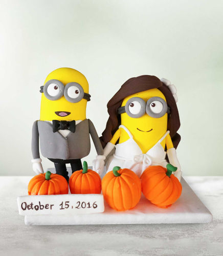 Picture of Minions wedding cake topper, Halloween wedding theme