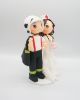 Picture of Firefighter and nurse wedding cake topper