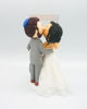 Picture of POF online dating wedding cake topper, Jewish groom and bride cake topper with cat