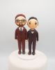 Picture of Groom and groom wedding cake topper, Gay wedding clay figurine