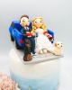 Picture of Pick up truck wedding cake topper, Fast food and Fried chicken lover wedding cake topper