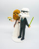 Picture of Chewbacca and stormtrooper wedding cake topper, Star wars wedding clay topper