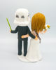 Picture of Chewbacca and stormtrooper wedding cake topper, Star wars wedding clay topper