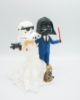 Picture of Stormtrooper & Darth Vader wedding cake topper with Chewbacca cat, Star wars wedding cake topper
