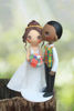 Picture of African wedding cake topper, mixed race wedding couple