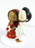 Picture of Traditional Indian Wedding Couple, Middle East wedding cake topper