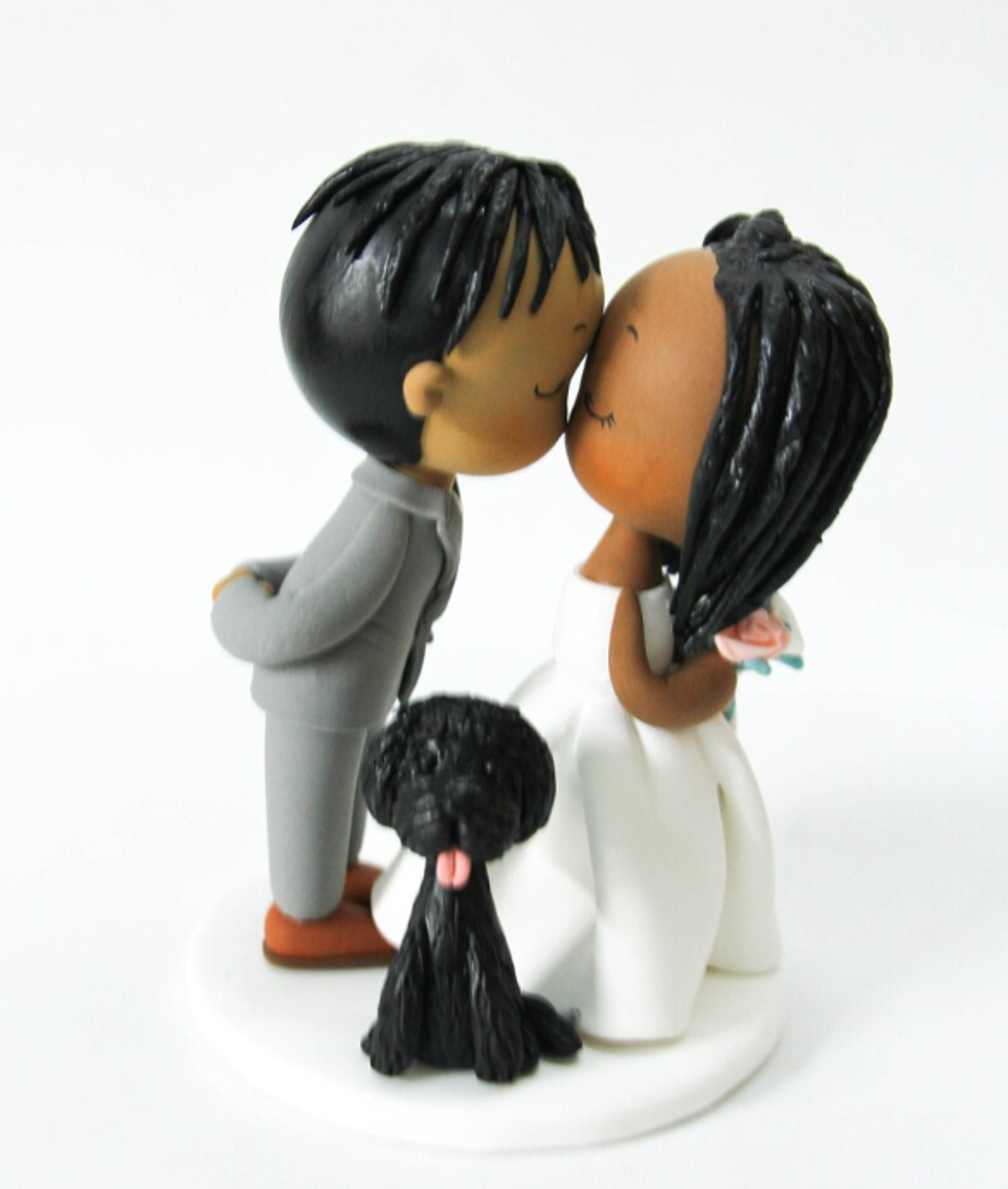 World Cake Topper. Ghana wedding cake topper, bride and groom wedding cake  topper with dog