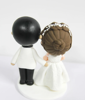 Picture of Princess wedding cake topper, Black and white wedding theme