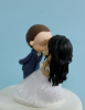 Picture of Gorgeous bride & groom wedding cake topper, Kissing couple wedding gift