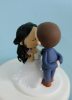 Picture of Gorgeous bride & groom wedding cake topper, Kissing couple wedding gift