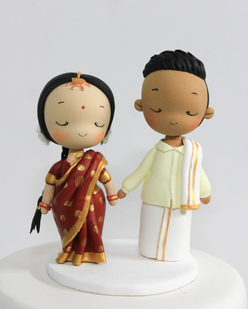 Buy Bakewala Bride and Groom Wedding Cake Topper (5 Inch, Multicolour)  Online at Low Prices in India - Amazon.in