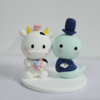 Picture of Cow and Snake wedding cake topper, Chinese Zodiac wedding cake topper