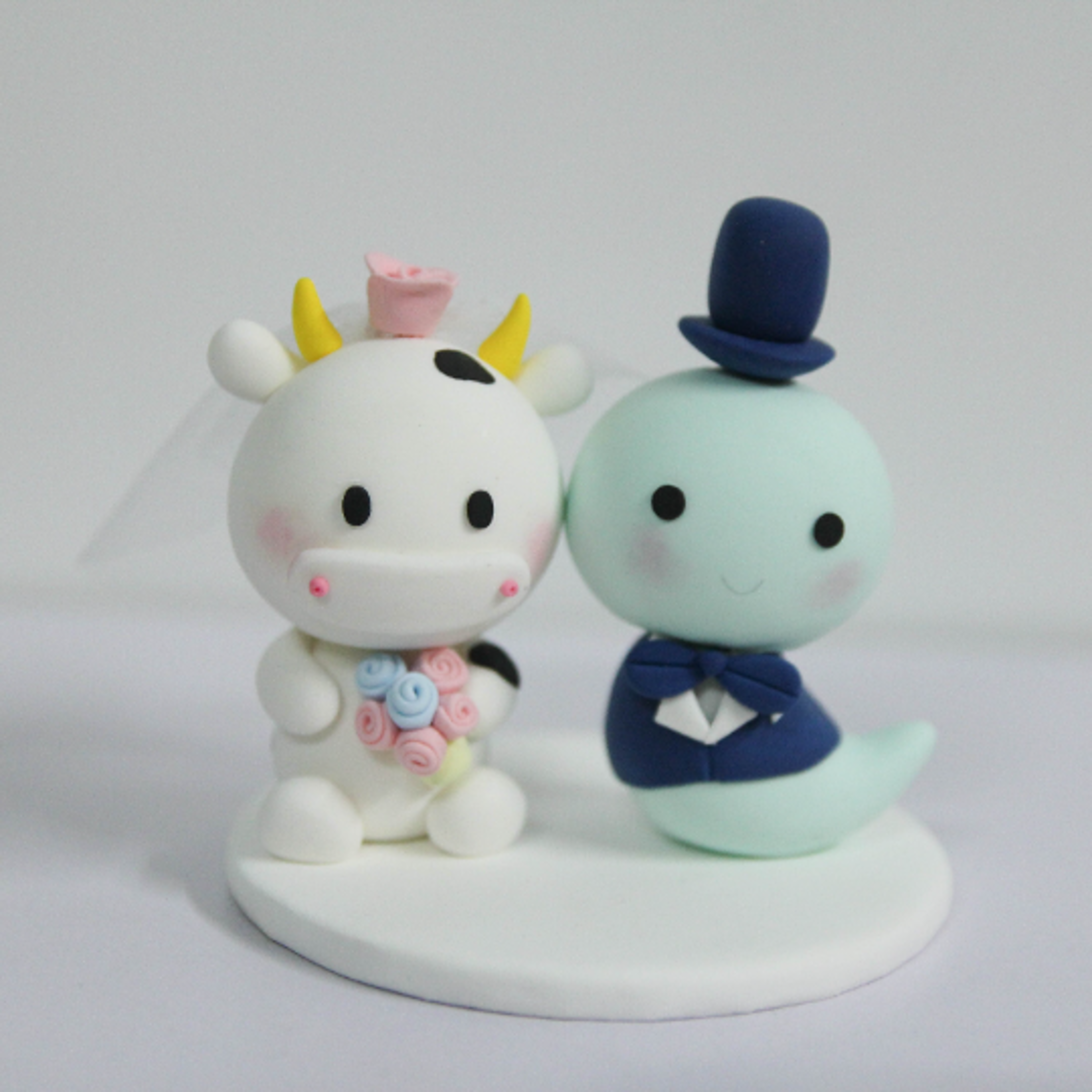 Picture of Cow and Snake wedding cake topper, Chinese Zodiac wedding cake topper