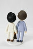 Picture of Gay wedding cake topper with dog, Dusty blue wedding theme