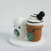 Picture of Hot Coffee & Iced Coffee Wedding Cake Topper, Starbucks Wedding Cake Topper