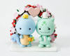 Picture of Bulbasaur and Squirtle with Arch Wedding Cake Topper, Pokemon fan wedding keepsake