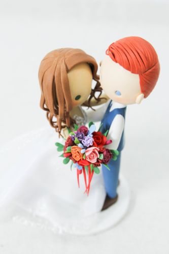 Picture of Garden Wedding Cake Topper, Rustic Wedding Cake Topper