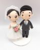 Picture of Wedding Cake Topper, Pink & Blue Bride and Groom Cake Topper