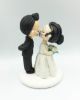 Picture of Kissing Bride and Groom Wedding Cake Topper