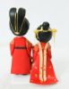 Picture of Traditional Chinese Bride and Groom Wedding Cake Topper with a dog