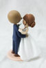 Picture of Bald Groom Wedding Clay Figurine, Coral Wedding Theme Cake Topper