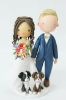 Picture of Gorgeous Bride and Groom Wedding Cake Topper with Dogs