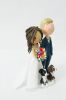 Picture of Gorgeous Bride and Groom Wedding Cake Topper with Dogs