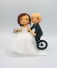 Picture of Childhood Sweetheart Bride & Groom Wedding Cake Topper, Bicycle Wedding Cake Topper