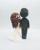 Picture of Personalized wedding cake topper, Red wedding theme, Mermaid wedding dress