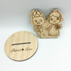 Picture of Custom Animal Crossing Wedding Cake Topper, Wood Engraved Wedding Topper