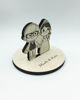 Picture of Personalized Wood Engraved Wedding Cake Topper, Animal Crossing Bride & Groom Figure