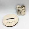Picture of Personalized Wood Engraved Wedding Cake Topper, Animal Crossing Bride & Groom Figure