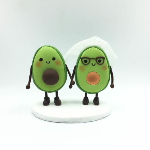 Picture of Avocado Wedding Cake Topper, Mexican wedding cake topper