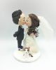 Picture of Sneakers Groom Wedding Shoes Cake Topper, Kissing Bride and Groom Cake Figurine with Cat