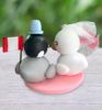 Picture of Vietnam Duck and Canada Duck Wedding Cake Topper, Mixed Race Topper