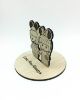 Picture of Mickey and Minnie Wooden Wedding Cake Topper, wood cut out bride & groom standee, Custom Name Wedding Topper